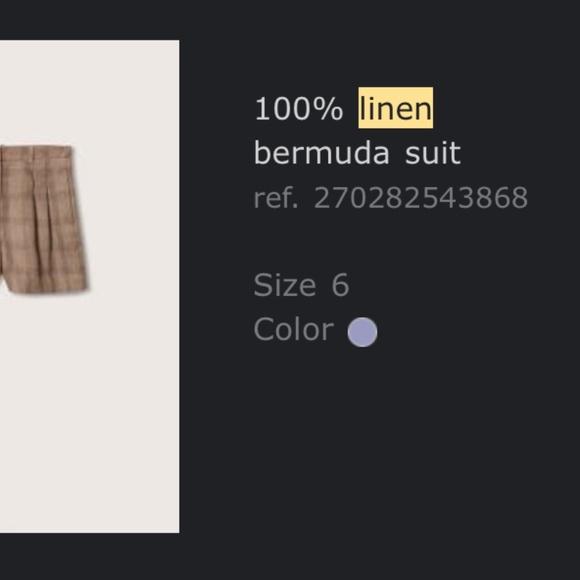 100% Linen Mango Suit (Jacket and Shorts) - Picture 5 of 5